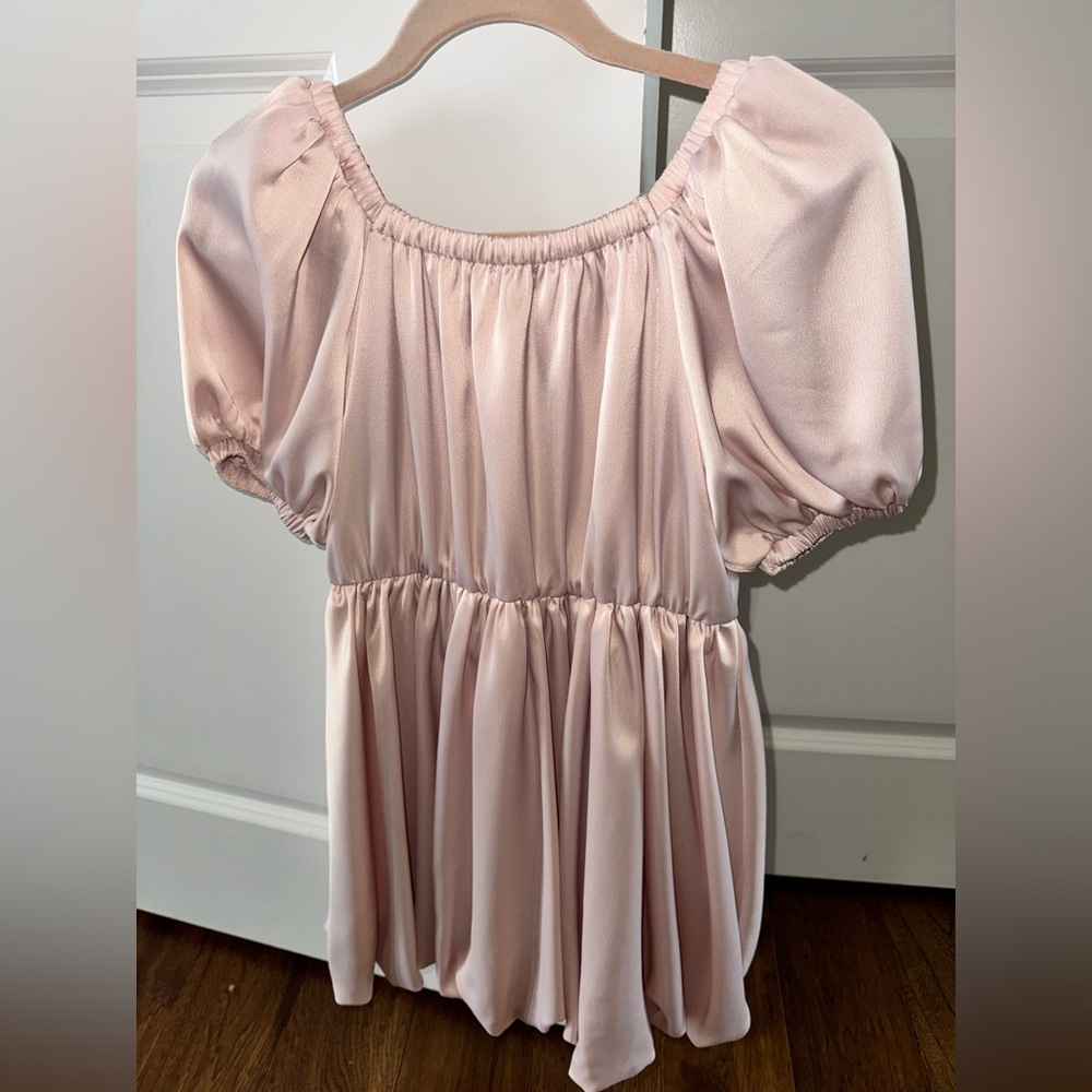 Habitual Kids Elegant Blush Pink Bubble Hem Dress size 6X